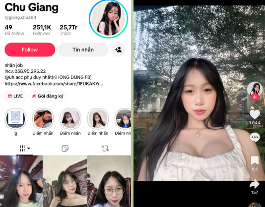 hot tiktok chu giang 250k follow lộ clip xxx (2 clip)